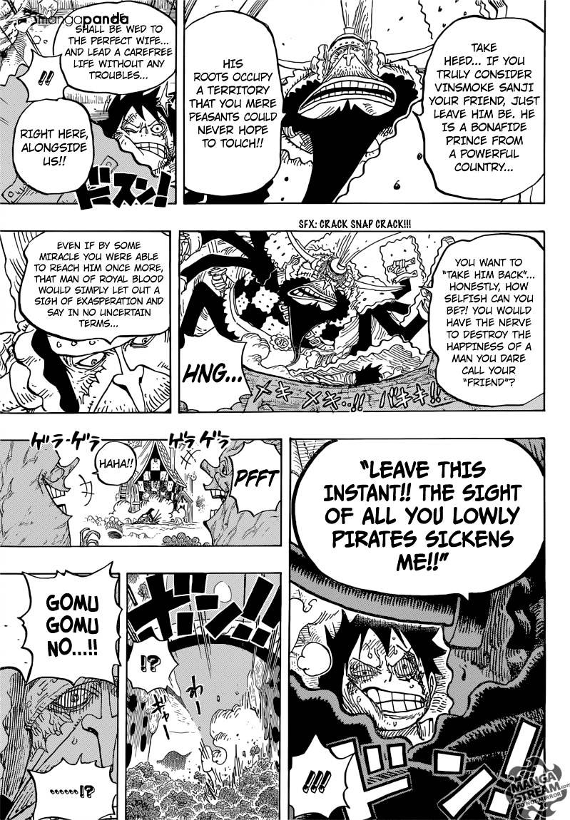 One Piece - Chapter 837 : Luffy Vs Commander Cracker