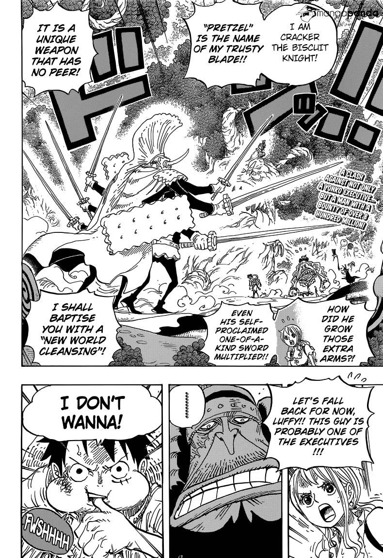 One Piece - Chapter 837 : Luffy Vs Commander Cracker