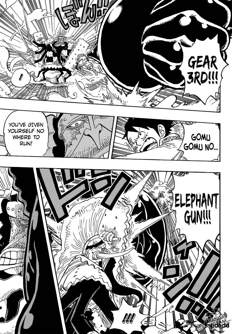 One Piece - Chapter 837 : Luffy Vs Commander Cracker