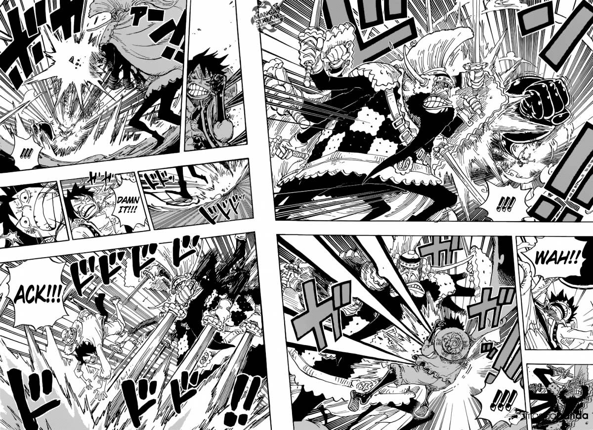 One Piece - Chapter 837 : Luffy Vs Commander Cracker