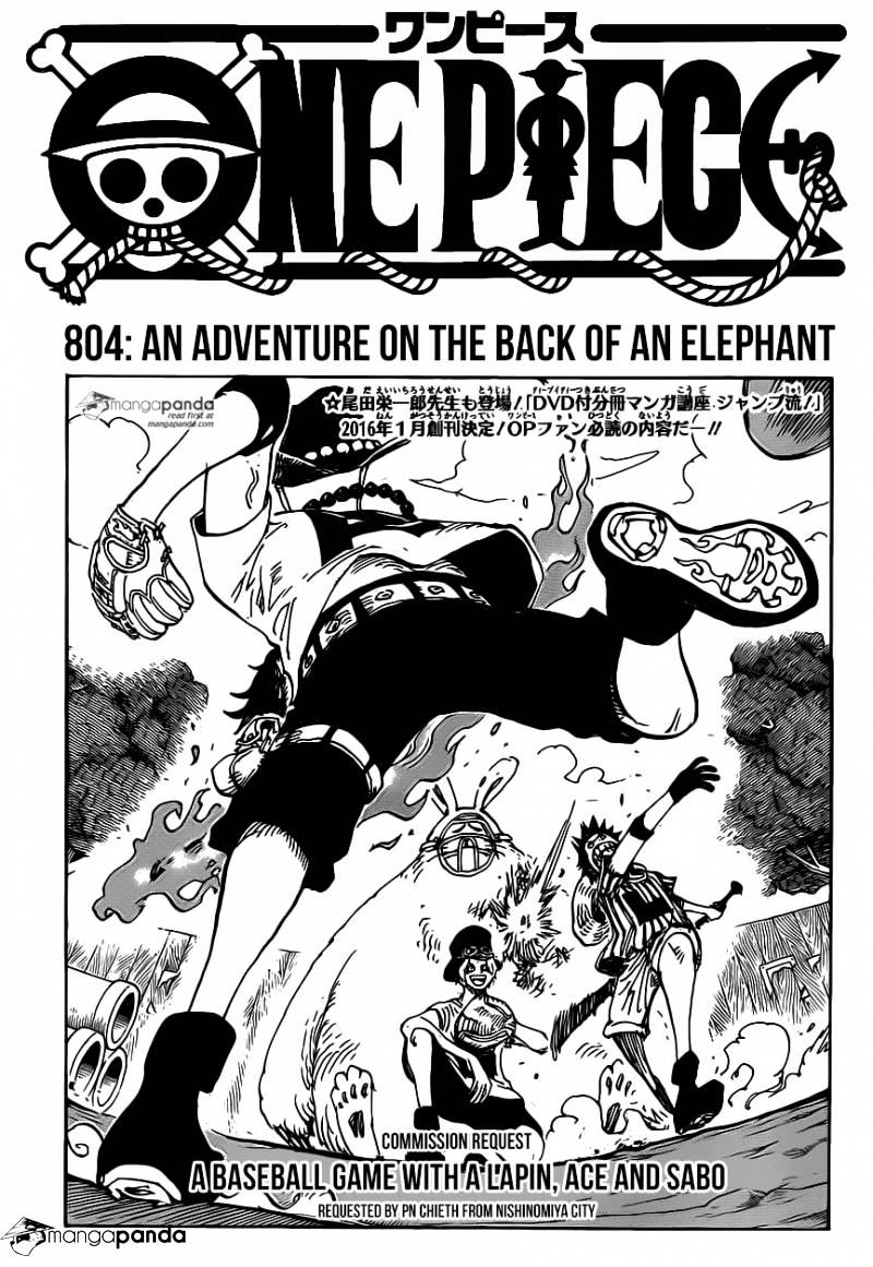 One Piece - Chapter 804 : An Adventure On The Back Of An Elephant