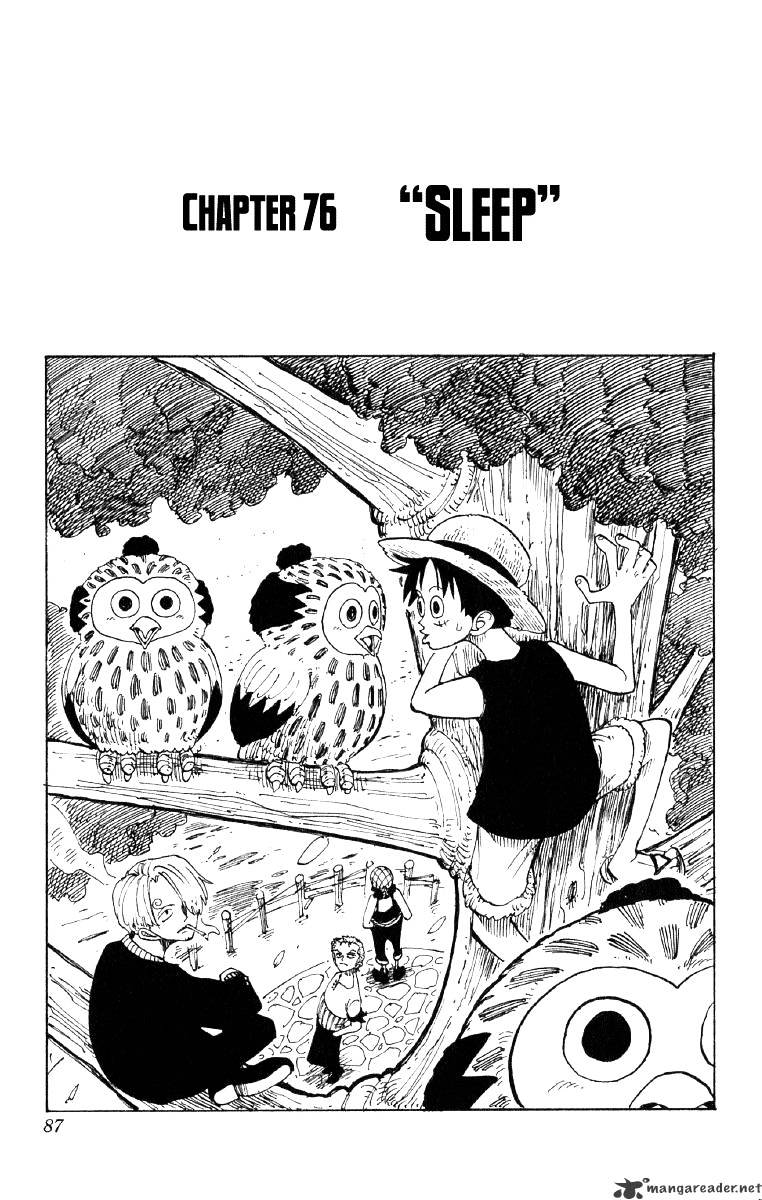 One Piece - Chapter 76 : Im Gonna Sleep