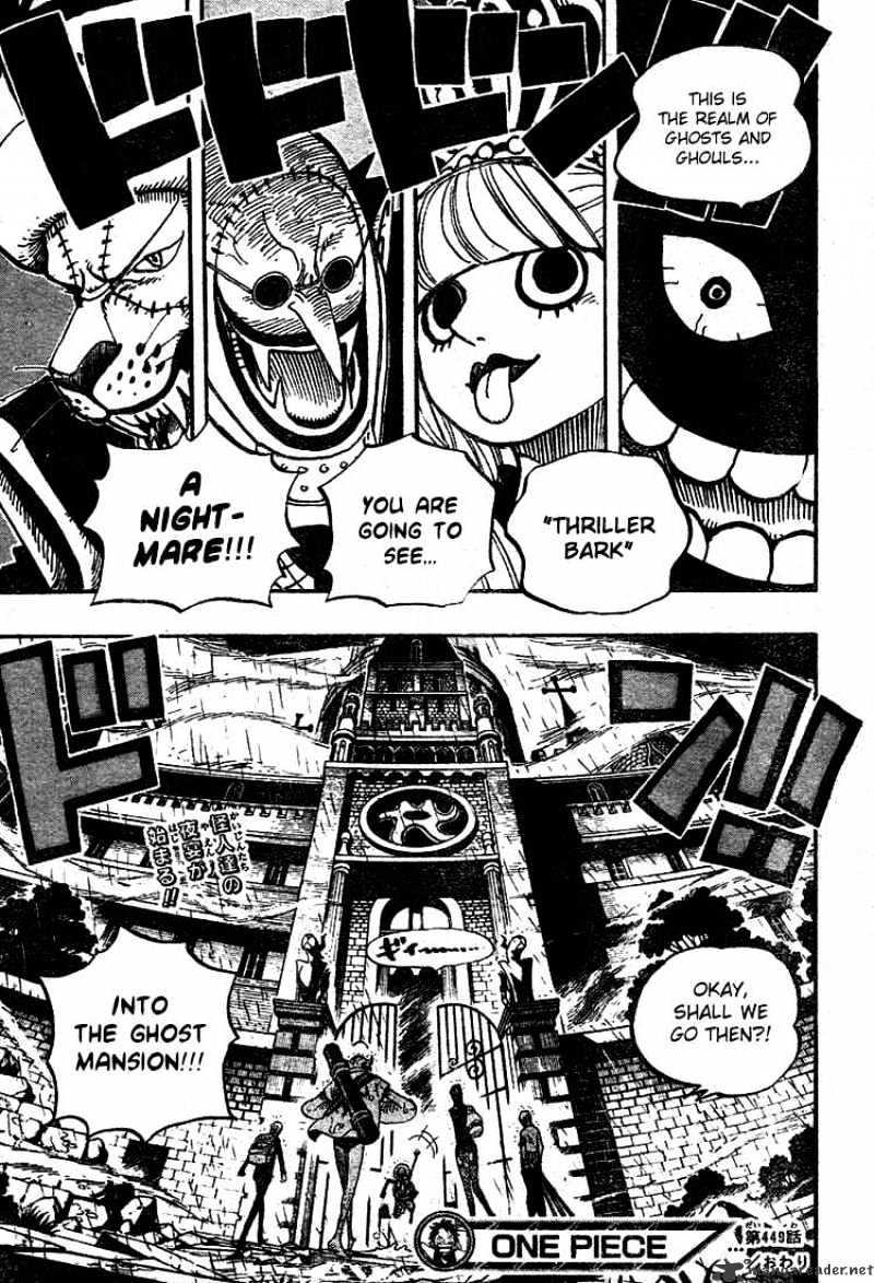 One Piece - Chapter 449 : The Mysterious Four Of Thriller Bark