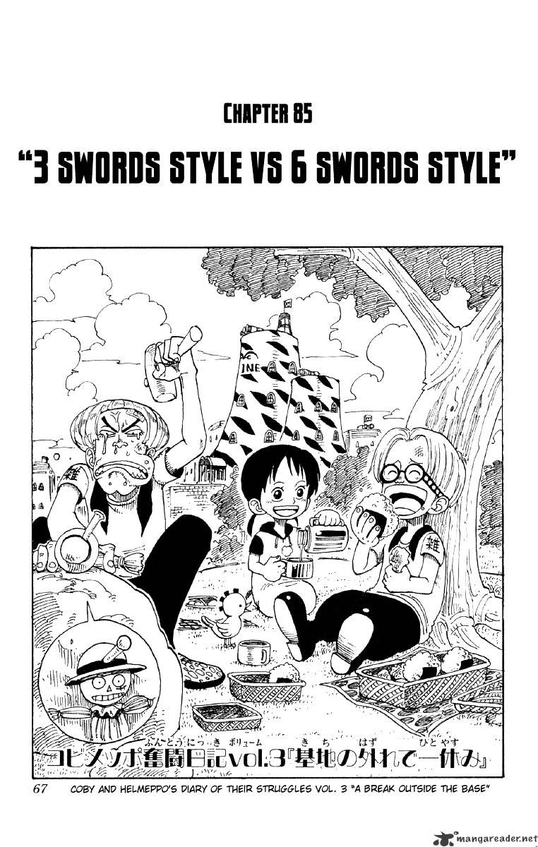 One Piece - Chapter 85 : Three Swords Vs Six Swords