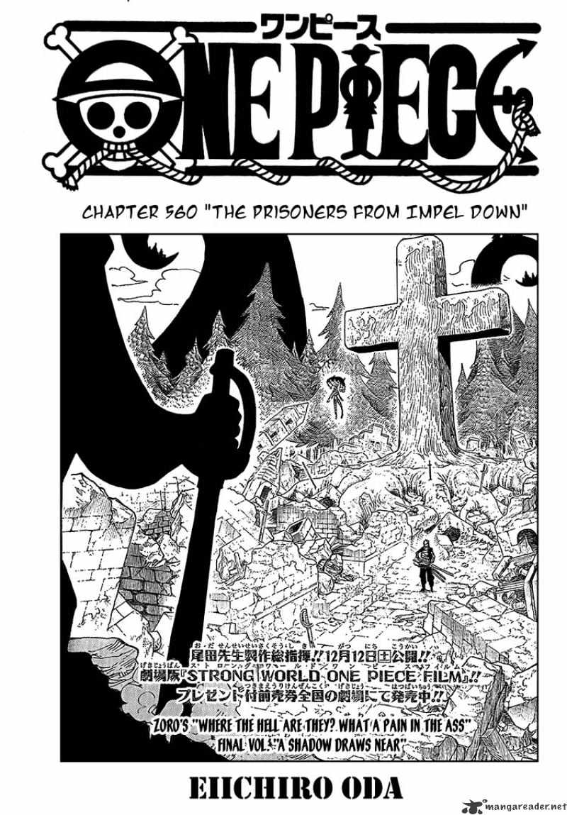 One Piece - Chapter 560 : The Prisoners From Impel Down