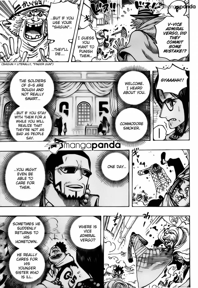 One Piece - Chapter 680 : Captain Of The Marine S G-5, Kichiku No Vergo