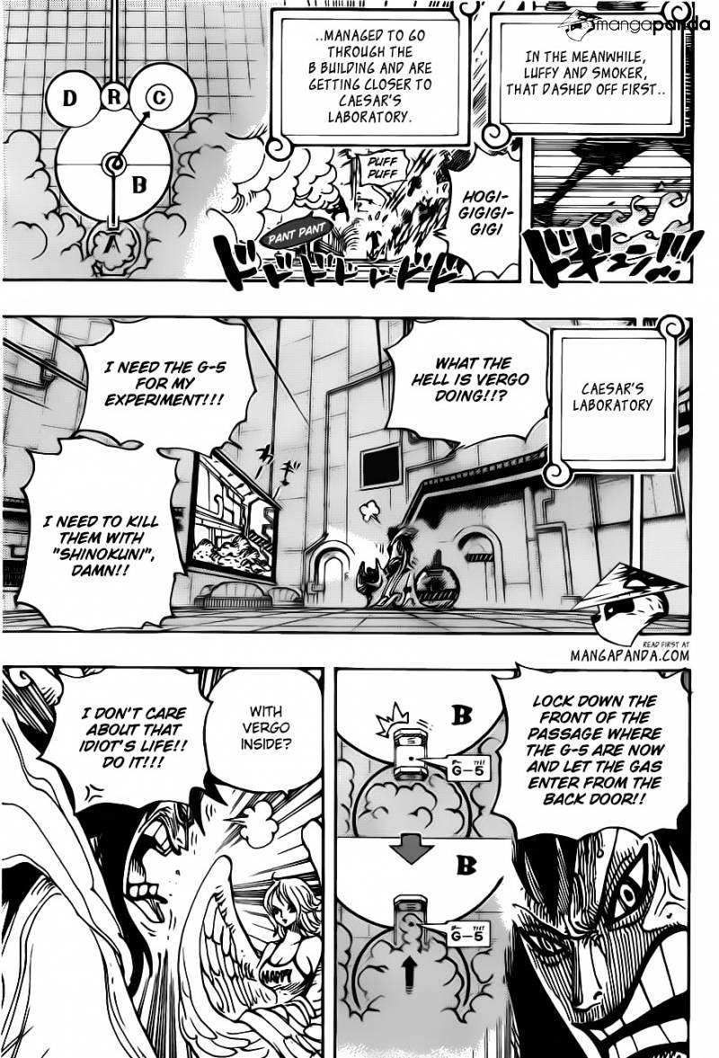 One Piece - Chapter 680 : Captain Of The Marine S G-5, Kichiku No Vergo