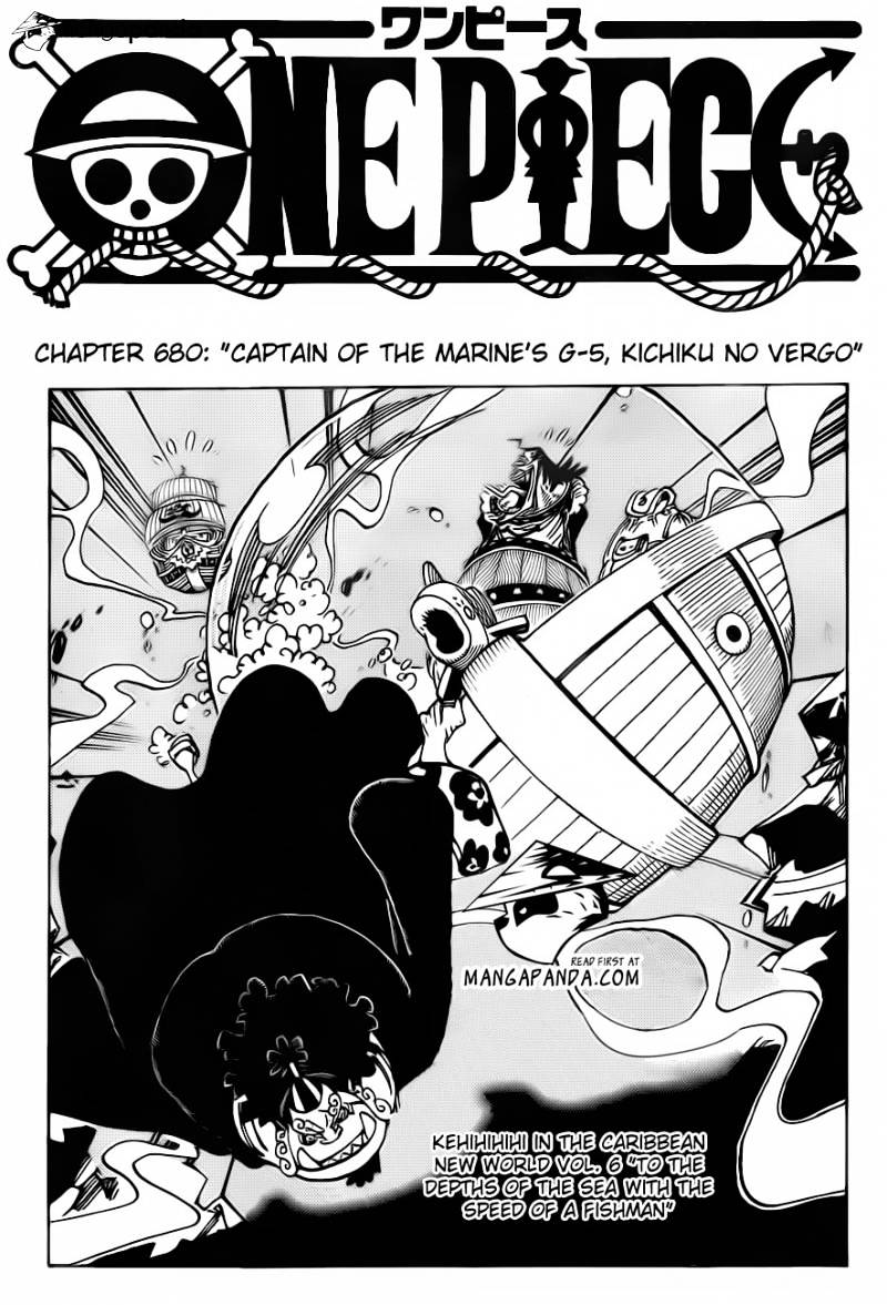 One Piece - Chapter 680 : Captain Of The Marine S G-5, Kichiku No Vergo