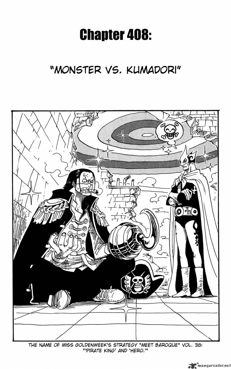 One Piece - Chapter 408 : Monster Vs Kumadori