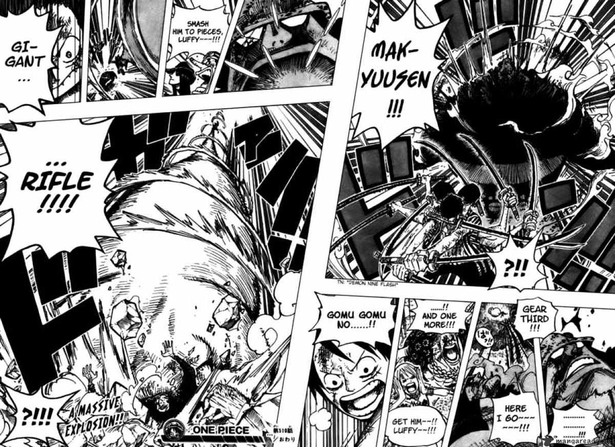 One Piece - Chapter 510 : Straw Hat Pirates Vs Combat Weapon