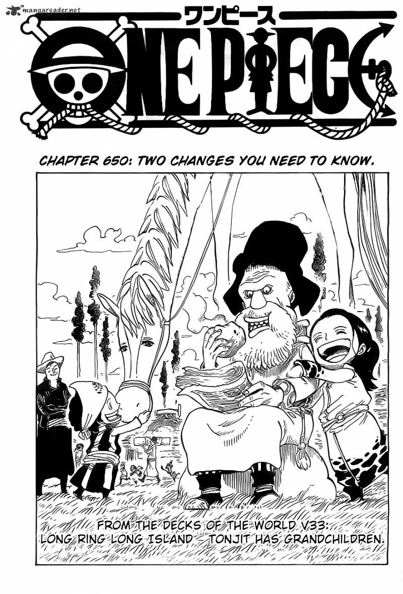 One Piece - Chapter 650 : Two Changes You Need To Know.