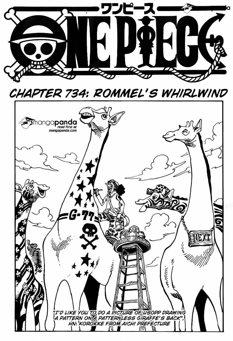 One Piece - Chapter 734 : Rommel S Whirlwind