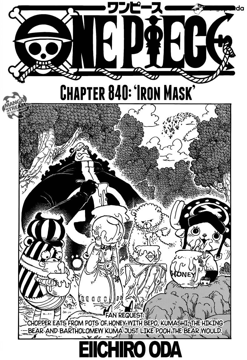 One Piece - Chapter 840 : Iron Mask