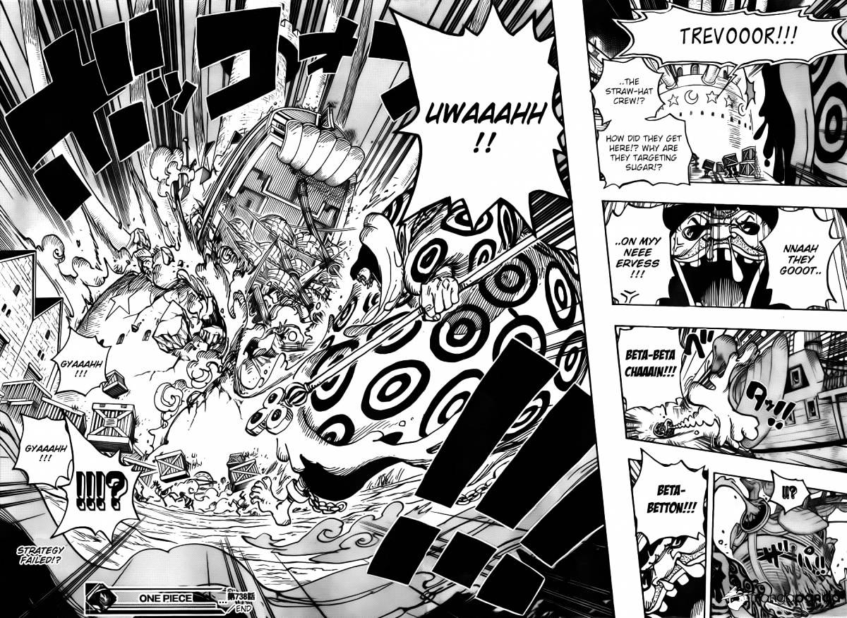 One Piece - Chapter 738 : Trevor Army, Special Executive Sugar