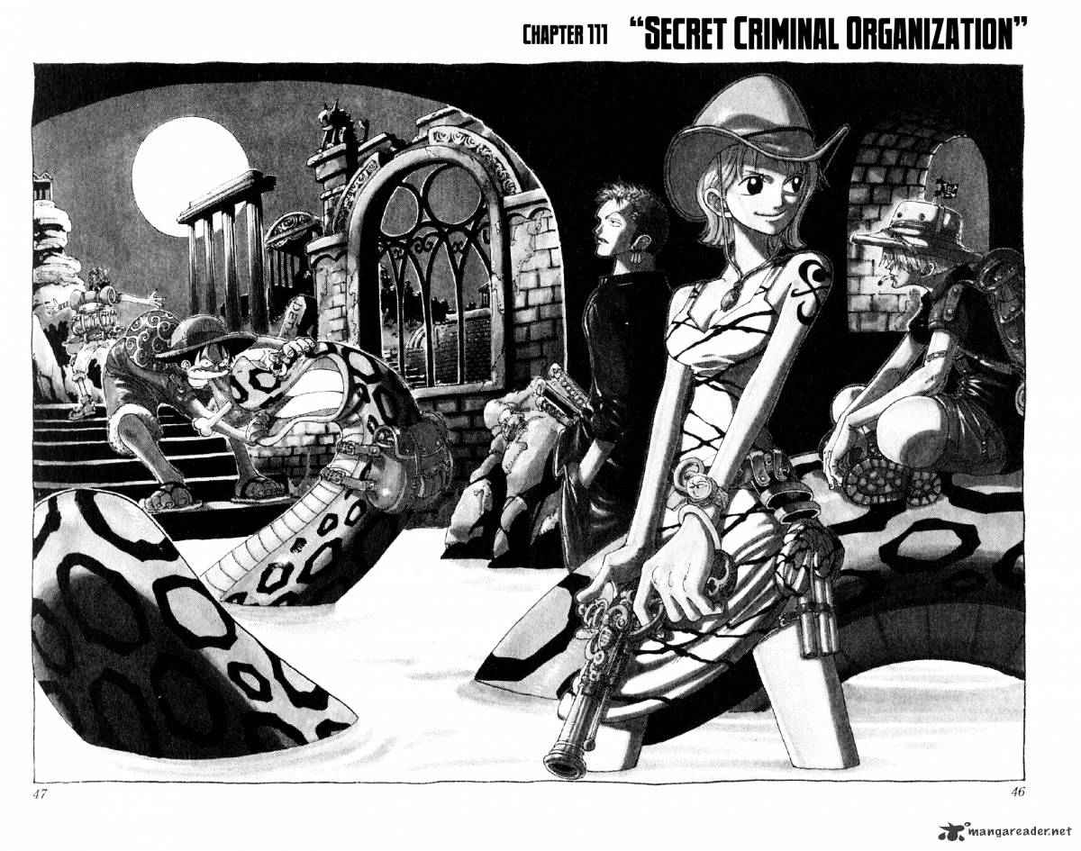 One Piece - Chapter 111 : Secret Criminal Agency