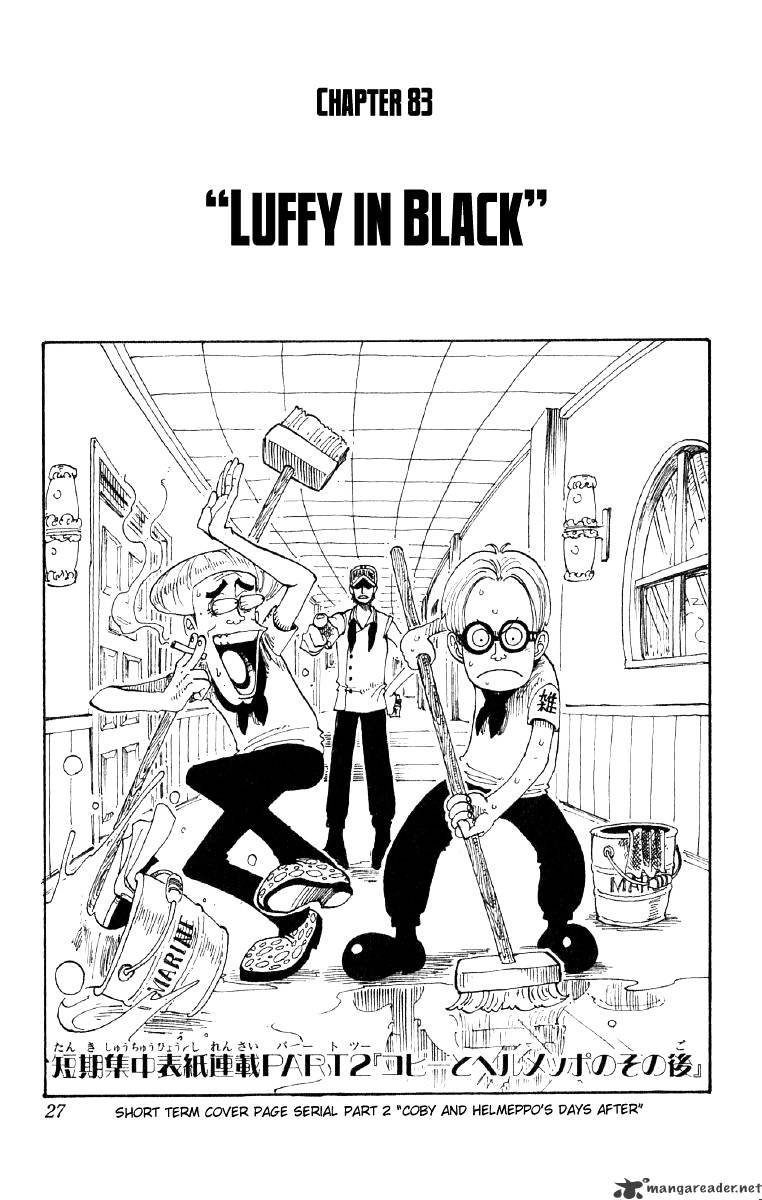 One Piece - Chapter 83 : Luffy In Black