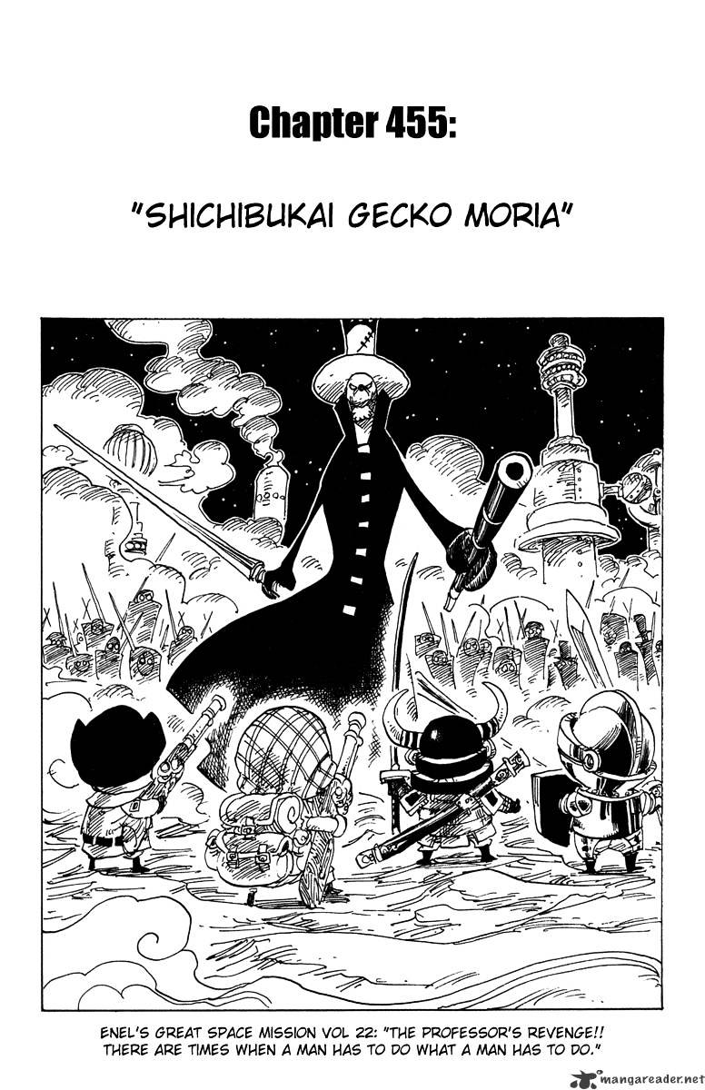 One Piece - Chapter 455 : King Of The Depths The Shichibukai Gecko Moria