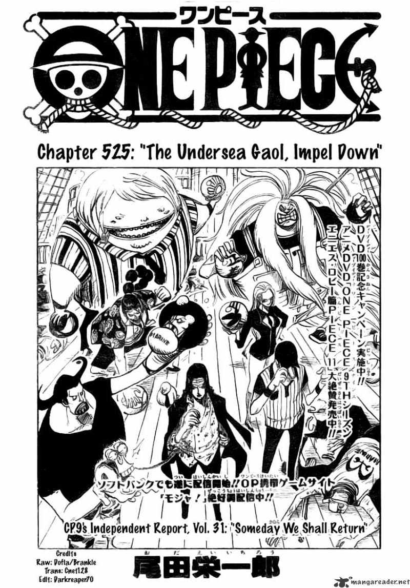 One Piece - Chapter 525 : The Undersea Gaol, Impel Down