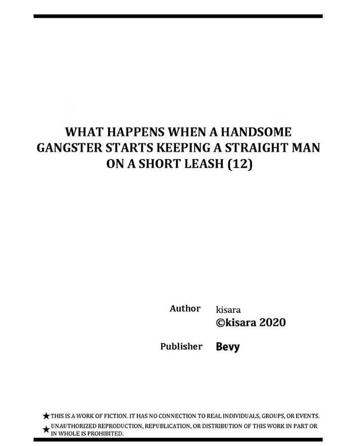 What Happens When A Handsome Gangster Starts Keeping A Straight Man On A Short Leash - Chapter 12