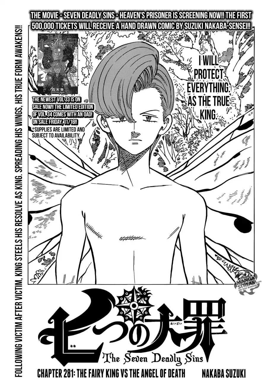 Nanatsu No Taizai - Chapter 281: The Fairy King Vs The Angel Of Death