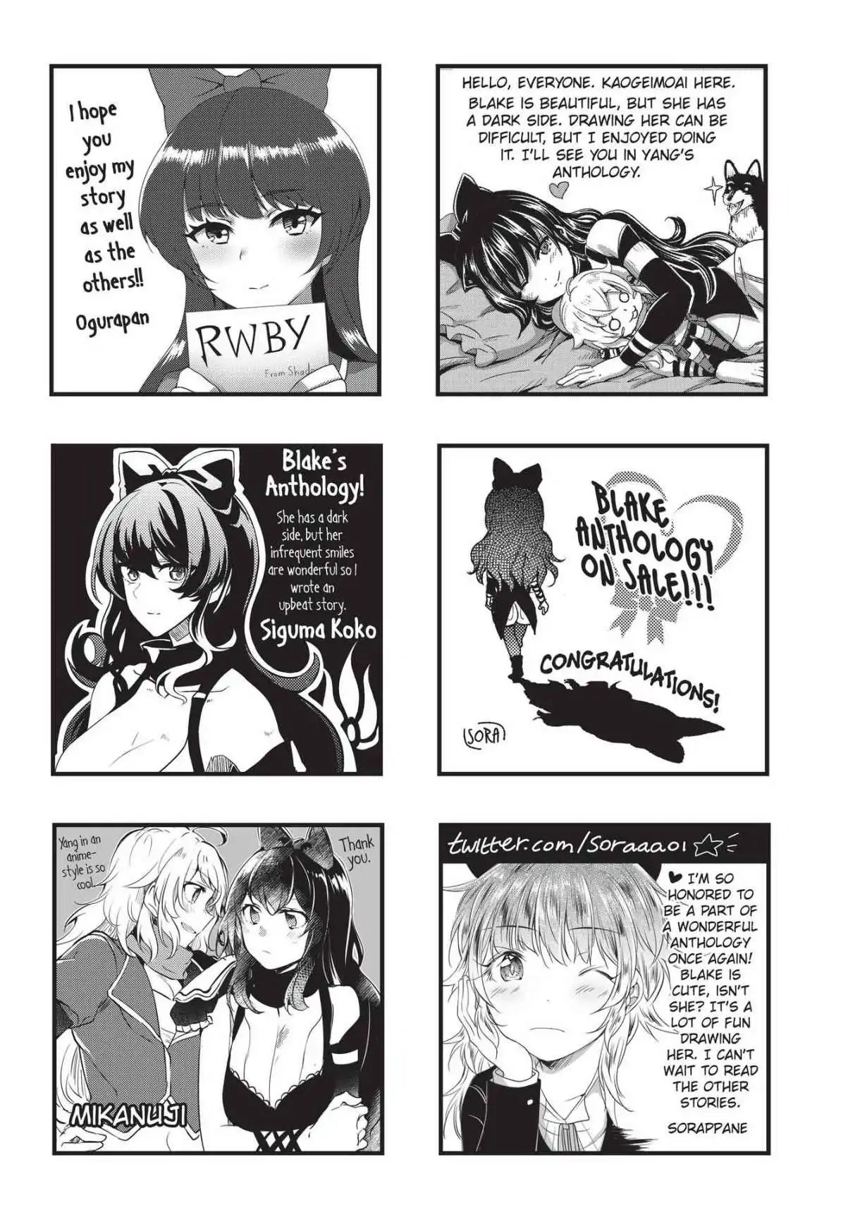 Rwby: Official Manga Anthology - Vol.3 Author Commentary