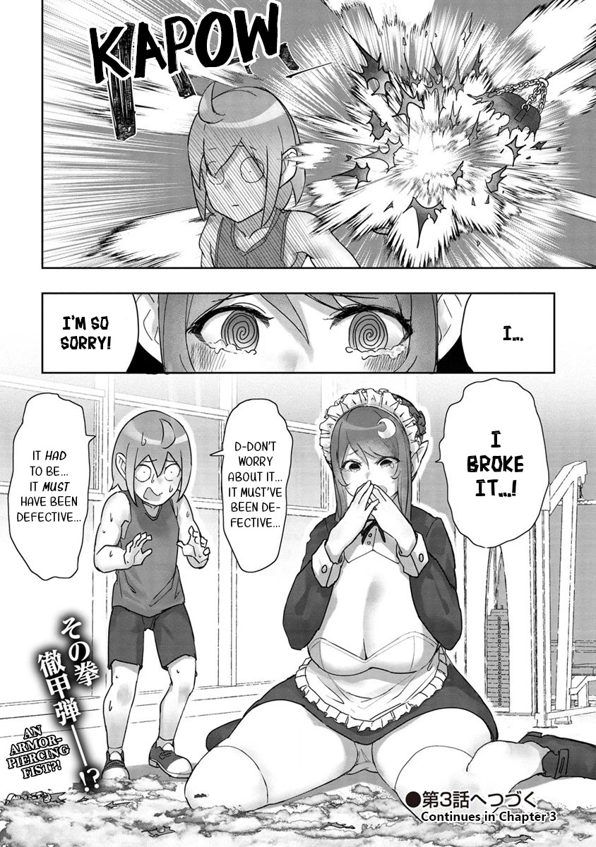 The Giant Maid Puts You In Your Place ♥ - Chapter 2: Strength Showdown With The Huge Maid!!