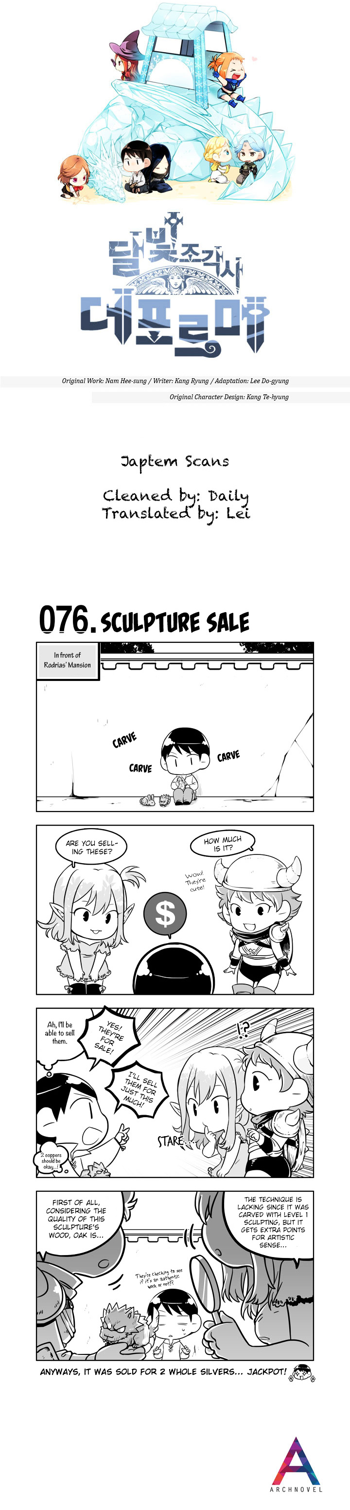 Moonlight Sculptor 4-Koma - Chapter 76 : Sculpture Sale