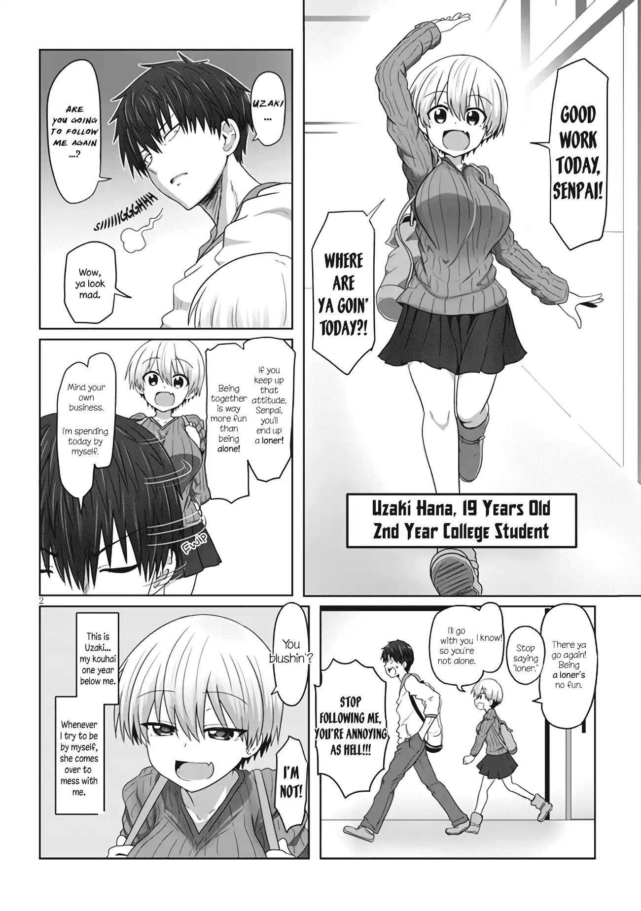 Uzaki-Chan Wa Asobitai! - Chapter 1.1: A Kouhai And A Senpai Who Likes To Be Alone