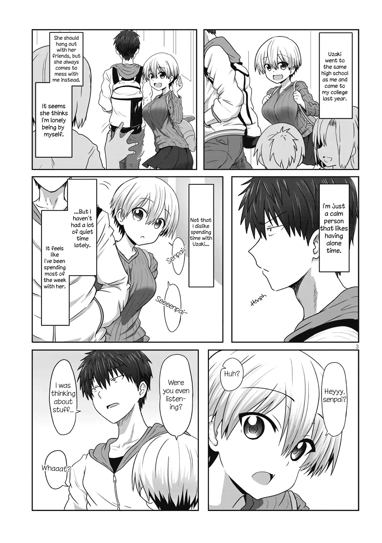 Uzaki-Chan Wa Asobitai! - Chapter 1.1: A Kouhai And A Senpai Who Likes To Be Alone