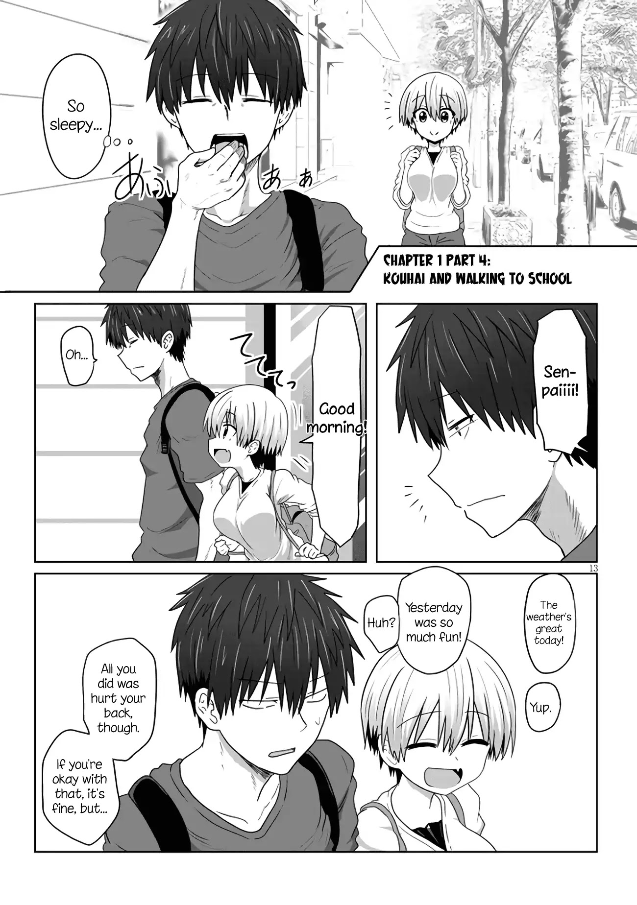 Uzaki-Chan Wa Asobitai! - Chapter 1.4: Kouhai And Walking To School