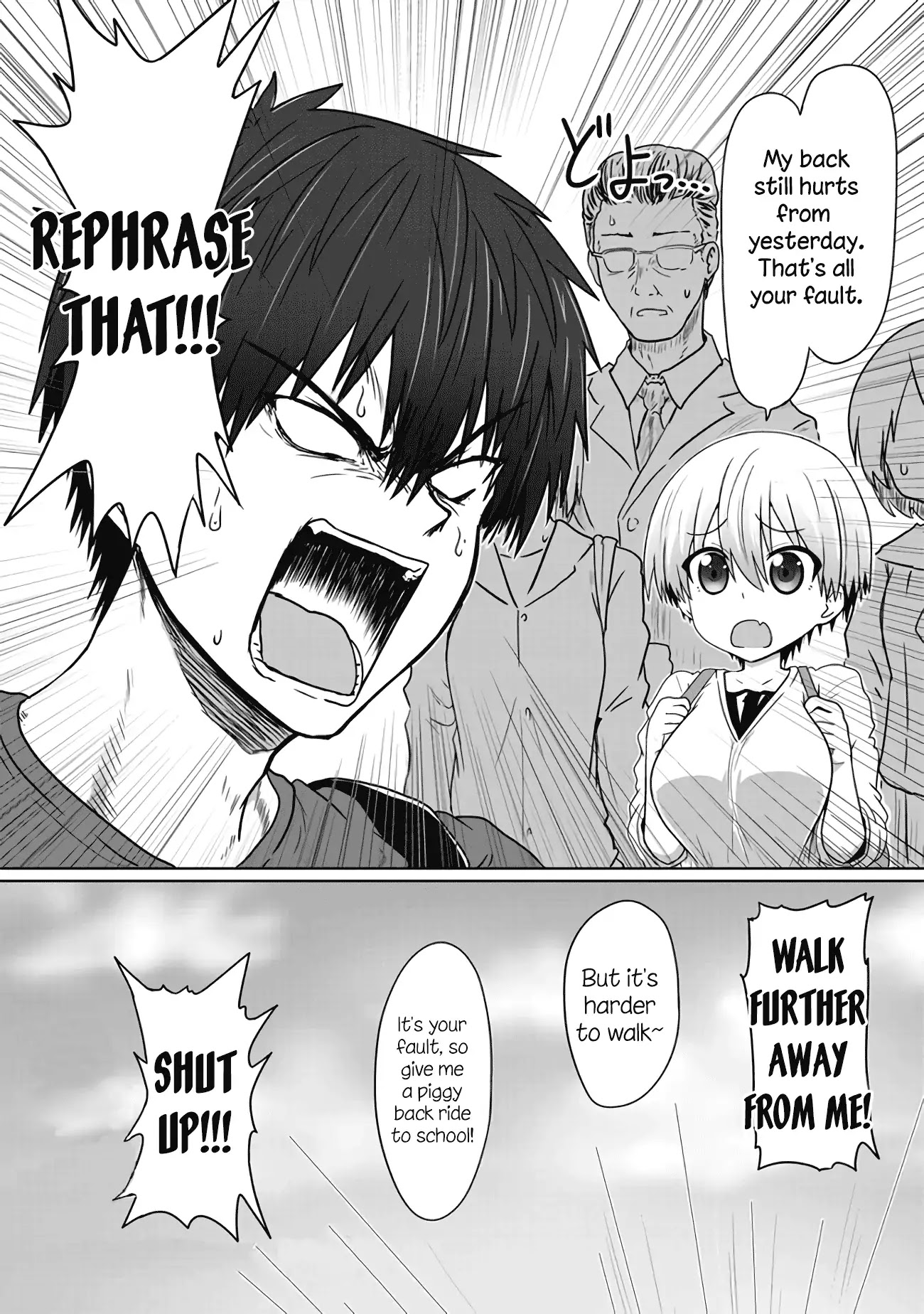 Uzaki-Chan Wa Asobitai! - Chapter 1.4: Kouhai And Walking To School