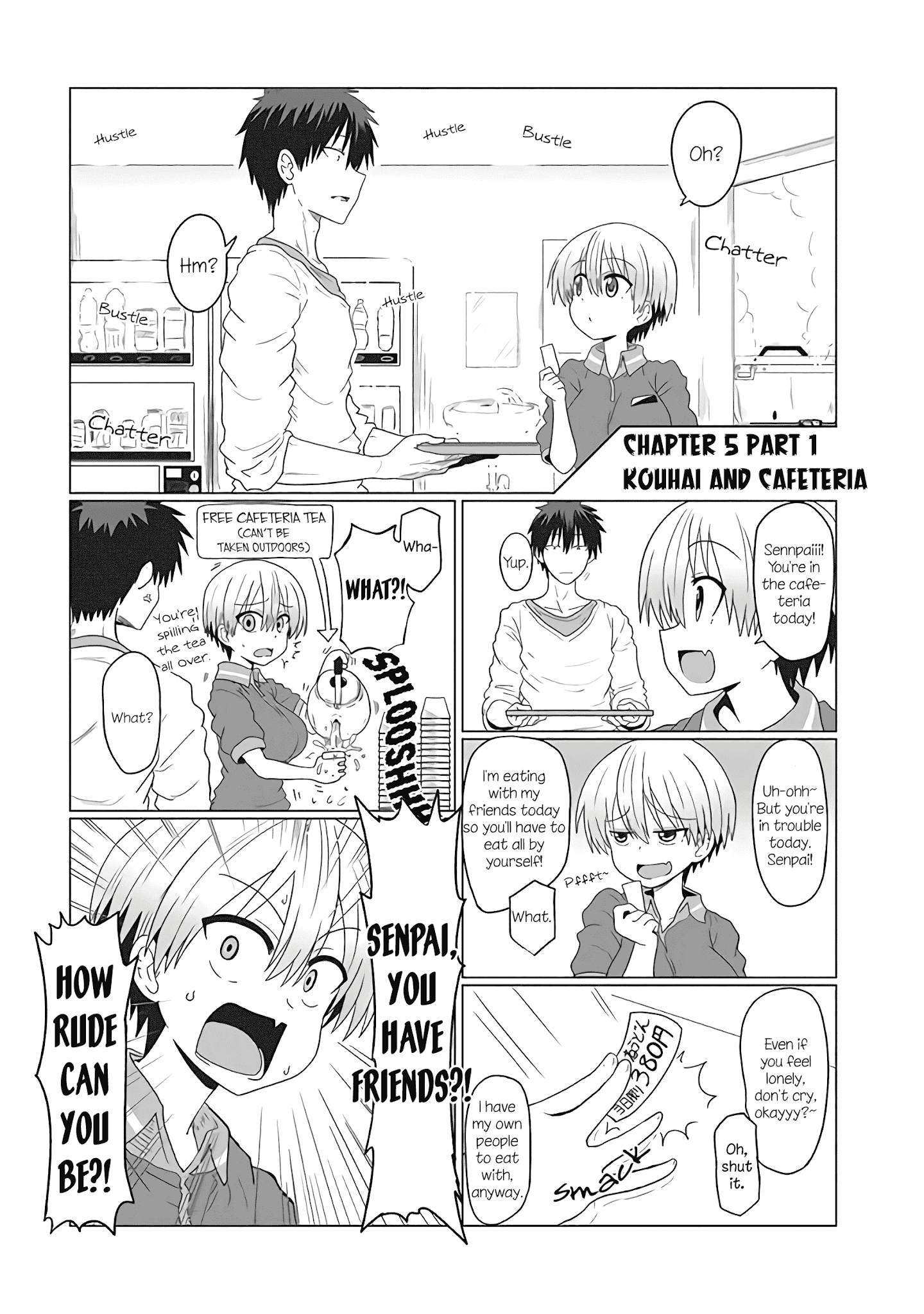 Uzaki-Chan Wa Asobitai! - Chapter 5.1: Kouhai And Cafeteria