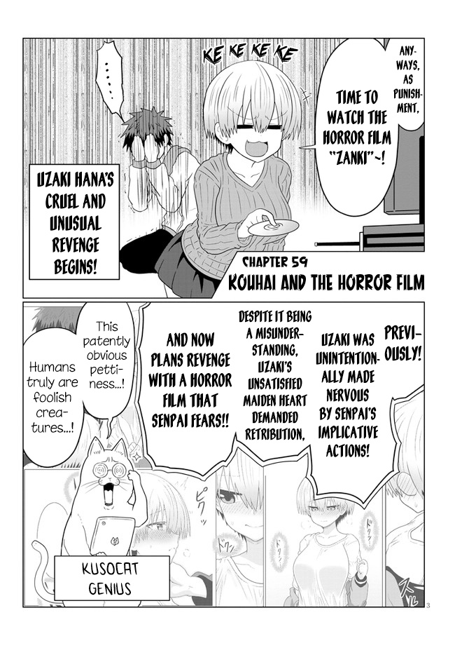 Uzaki-Chan Wa Asobitai! - Chapter 59: Kouhai And The Horror Film