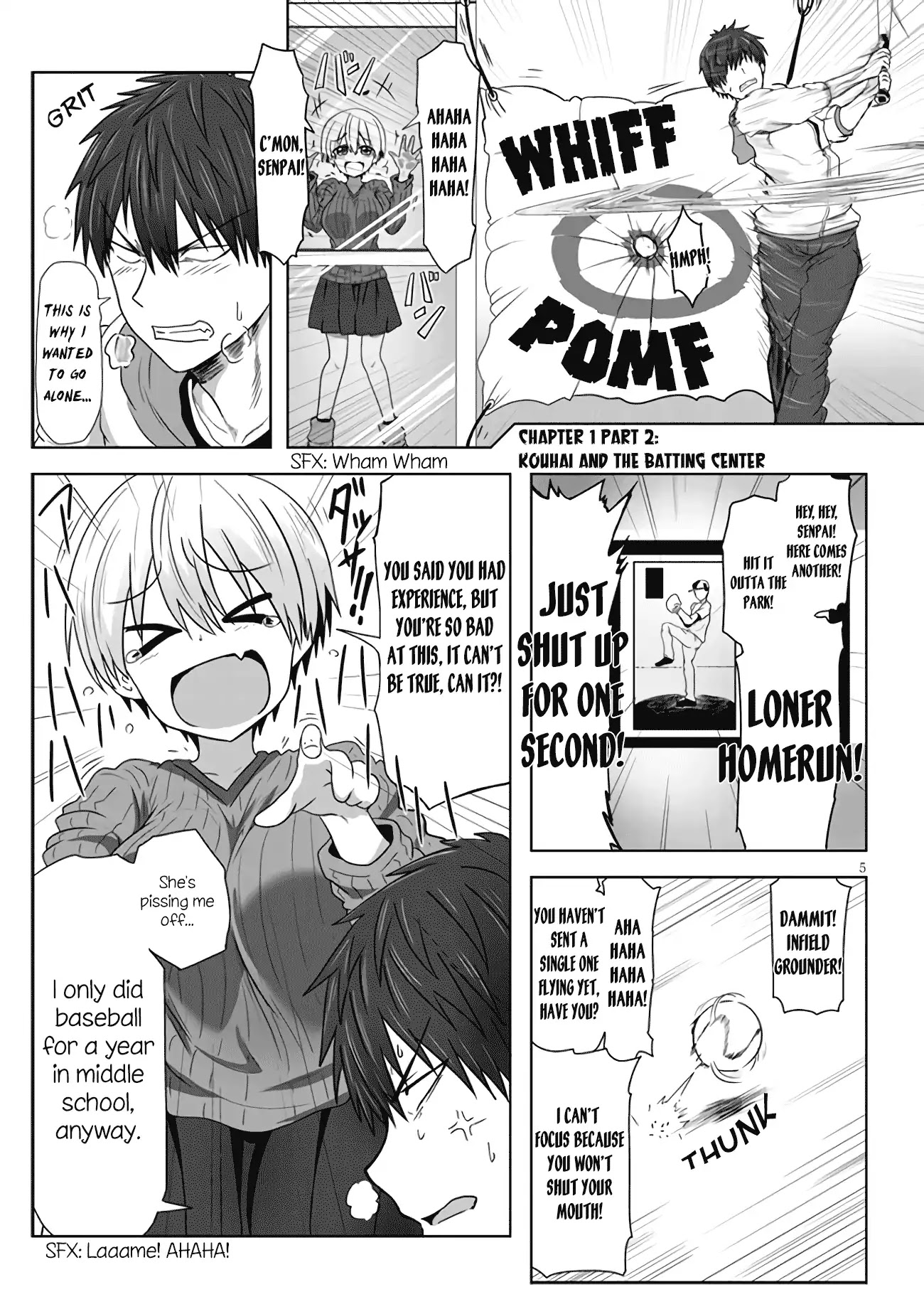 Uzaki-Chan Wa Asobitai! - Chapter 1.2: Kouhai And The Batting Center