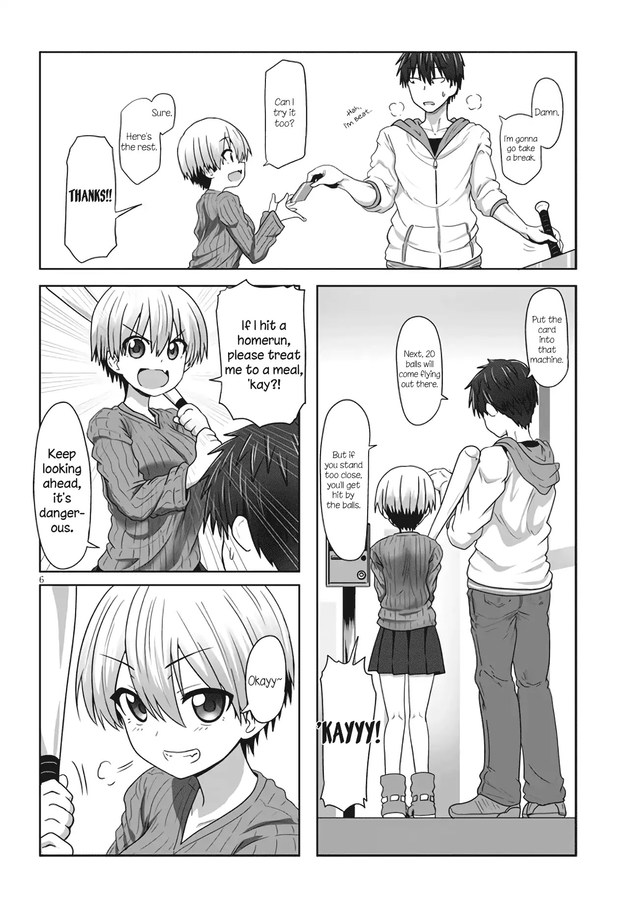 Uzaki-Chan Wa Asobitai! - Chapter 1.2: Kouhai And The Batting Center