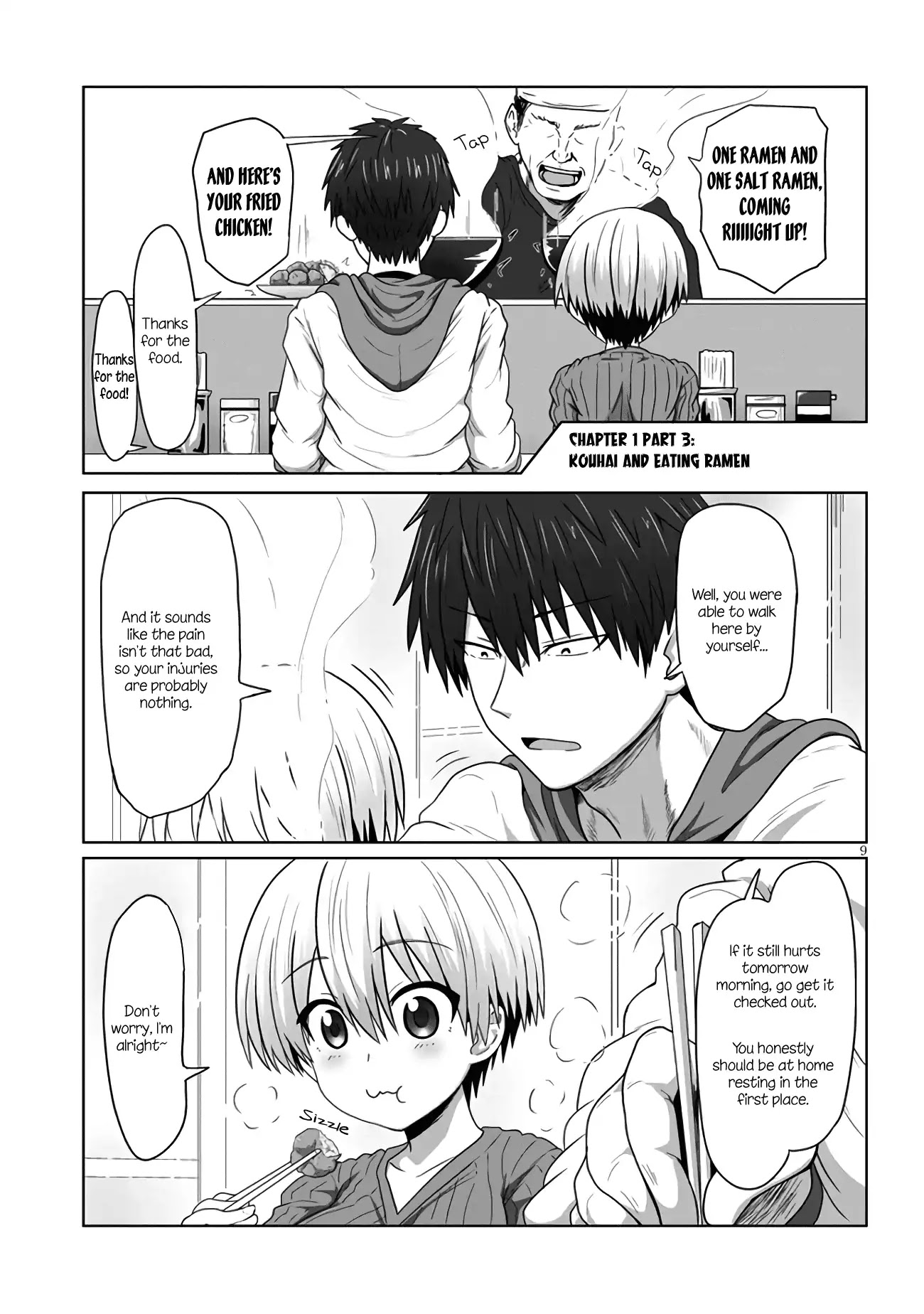 Uzaki-Chan Wa Asobitai! - Chapter 1.3: Kouhai And Eating Ramen