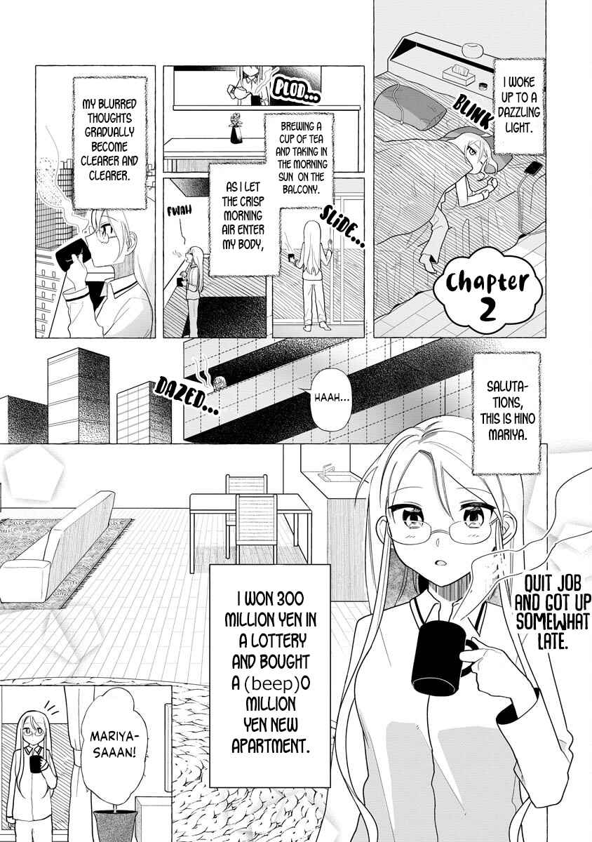 I Won 300 Million Yen In A Lottery So I Started Raising A Freeloader Pretty Girl - Chapter 2