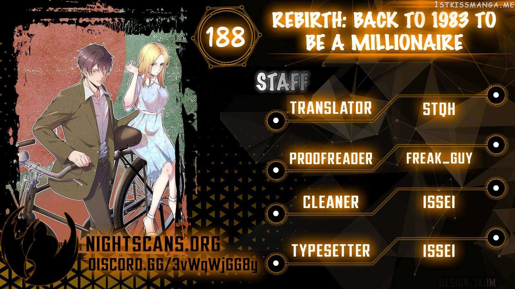 Rebirth: Back To 1983 To Be A Millionaire - Chapter 188