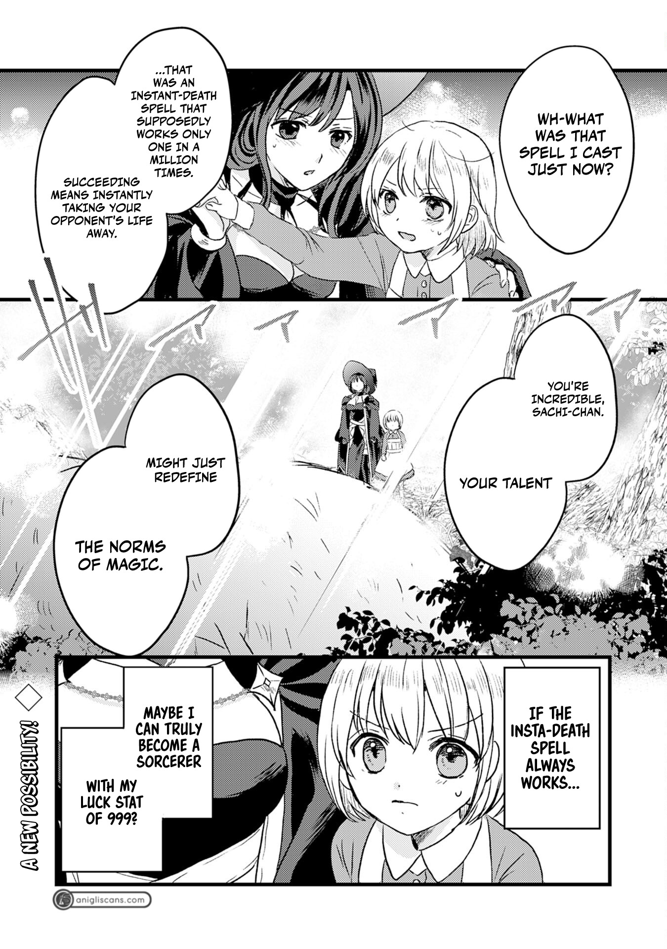 Koun-Chi 999 No Watashi, Sokushi Mahou Ga Zettai Ni Seikou Suru No De Sekai Saikyou Desu ~ Mahou-Chi 1 De Tsuihousaremashita Ga, Kakuritsu Cheat De Moriagaru ~ - Chapter 1