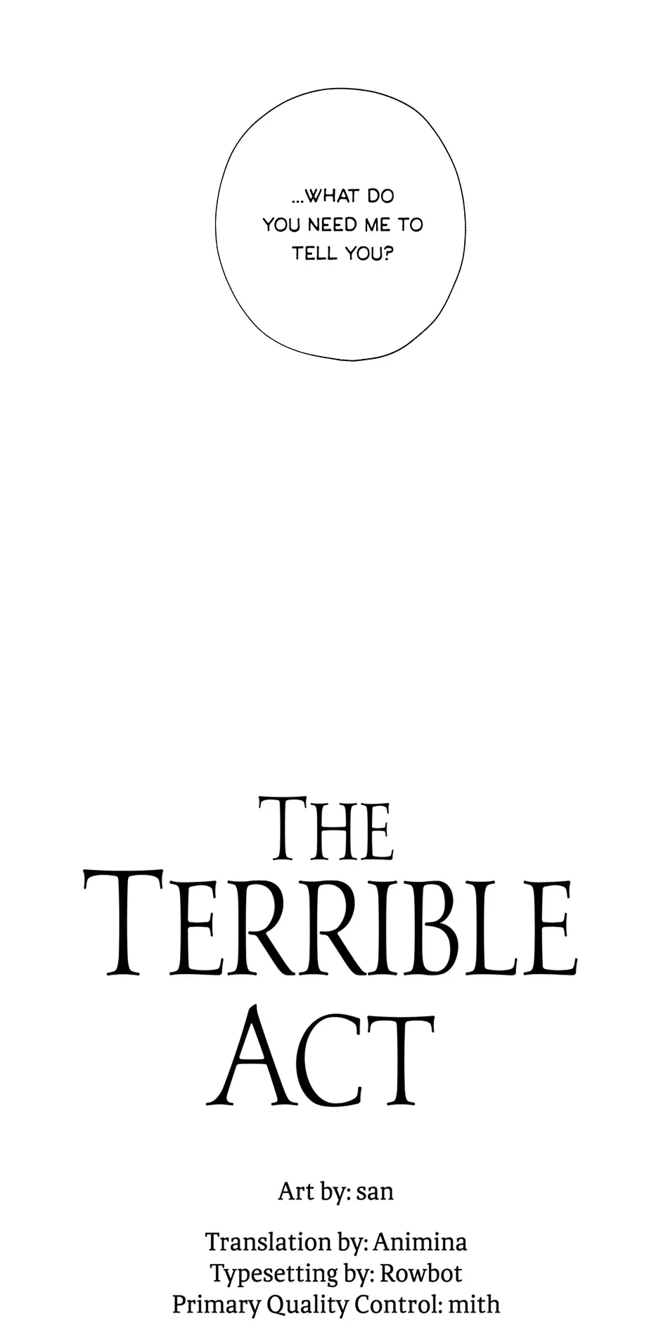 The Terrible Act - Chapter 50