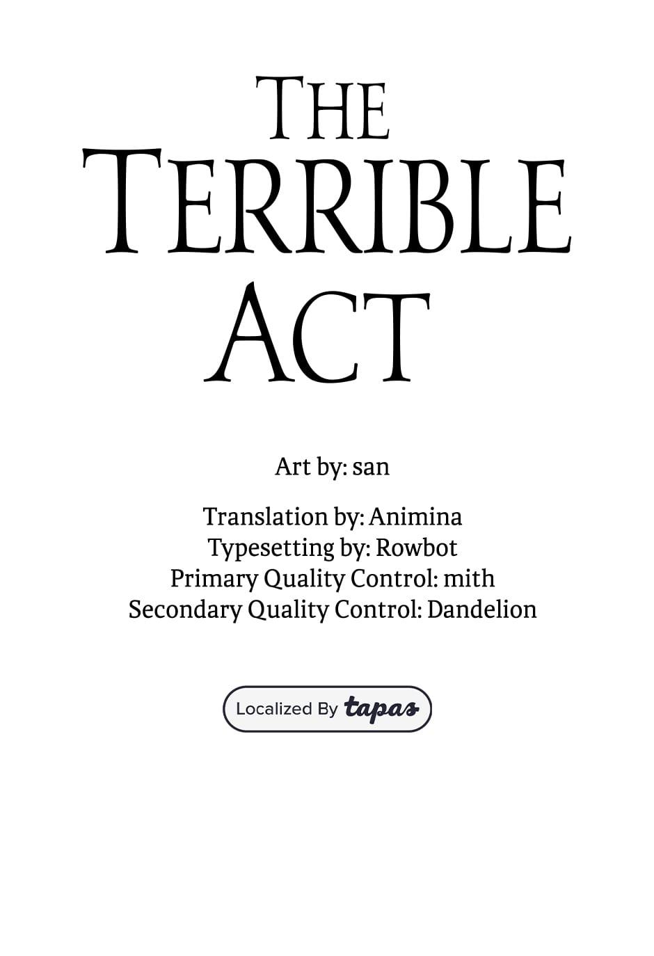 The Terrible Act - Chapter 0