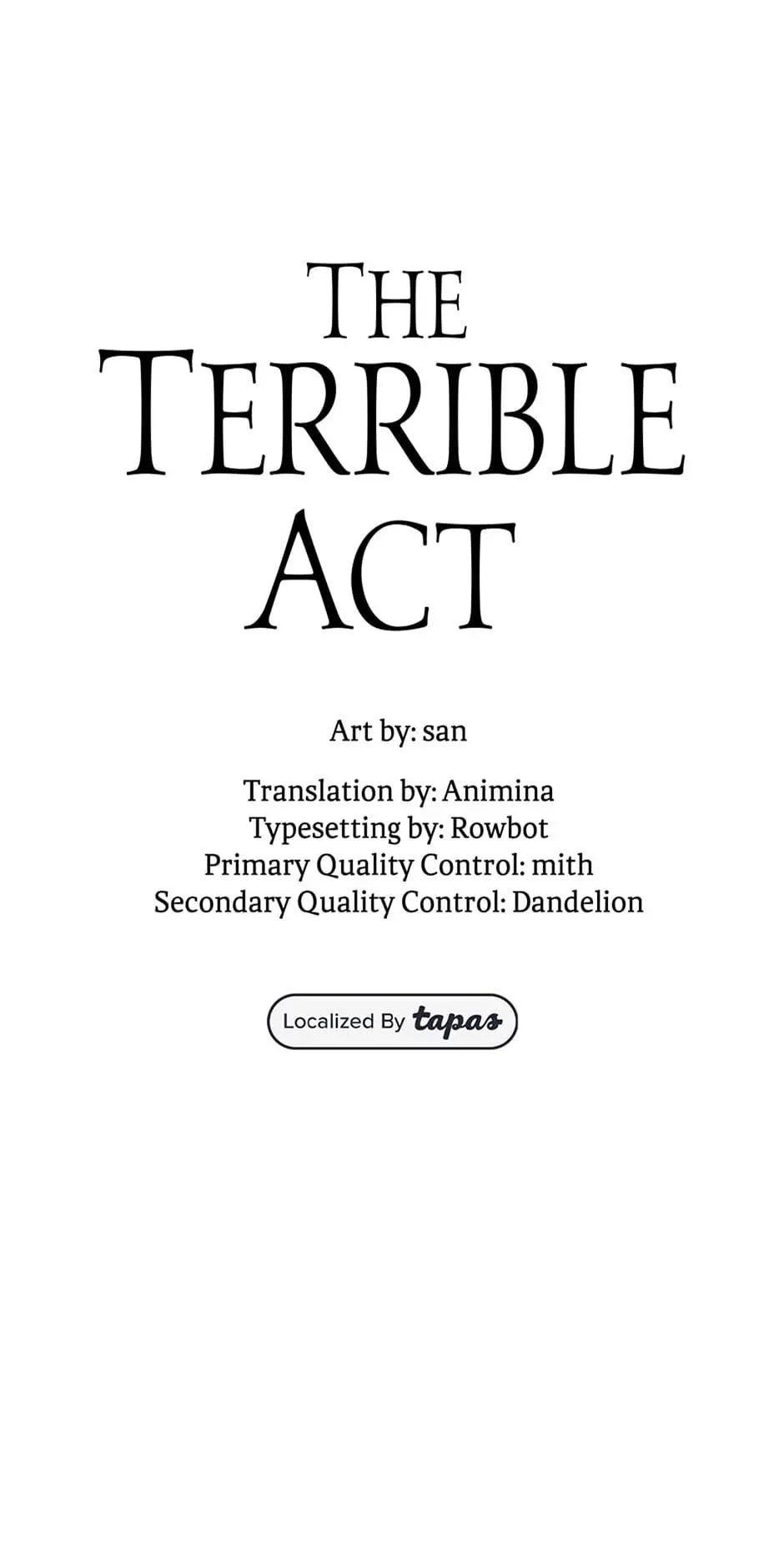 The Terrible Act - Chapter 3