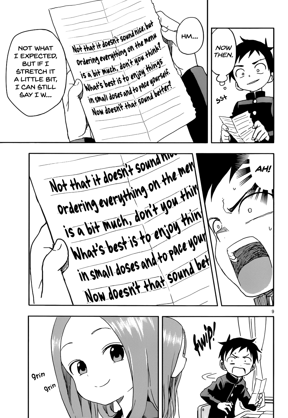 Karakai Jouzu No Takagi-San - Chapter 84: Vertical Text