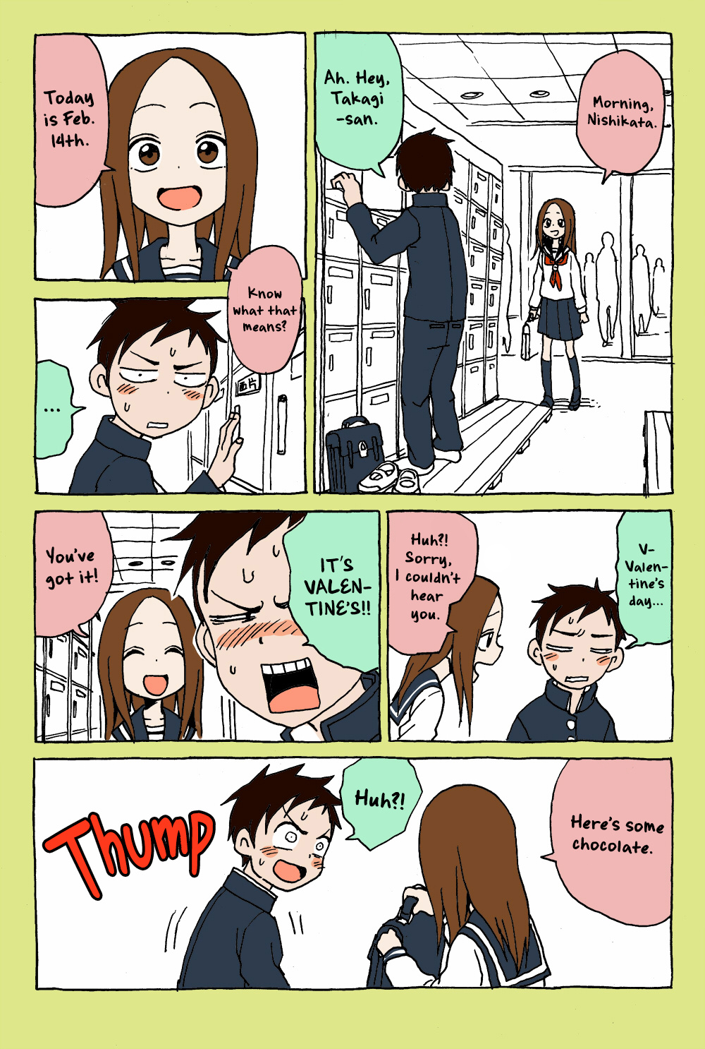 Karakai Jouzu No Takagi-San - Vol.8 Chapter 68.6: Valentine's [Part 1-2 - Web Version]