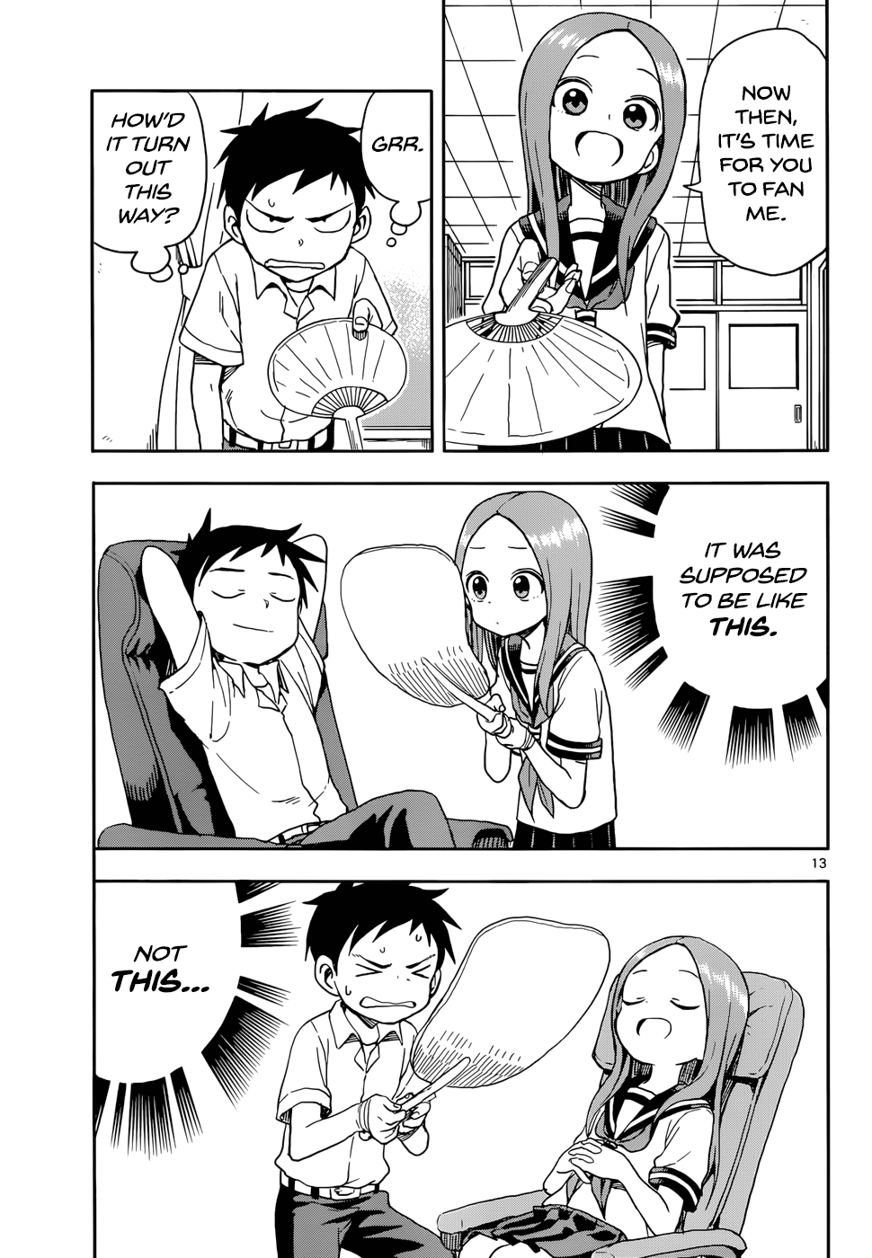 Karakai Jouzu No Takagi-San - Chapter 86: Fan