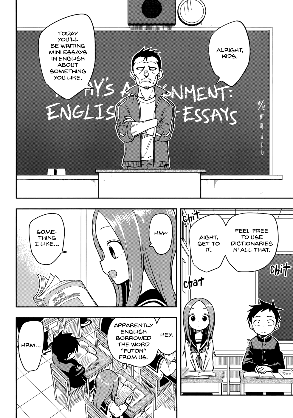 Karakai Jouzu No Takagi-San - Chapter 149: Guys' Backs