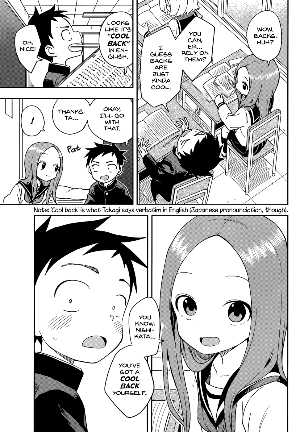 Karakai Jouzu No Takagi-San - Chapter 149: Guys' Backs