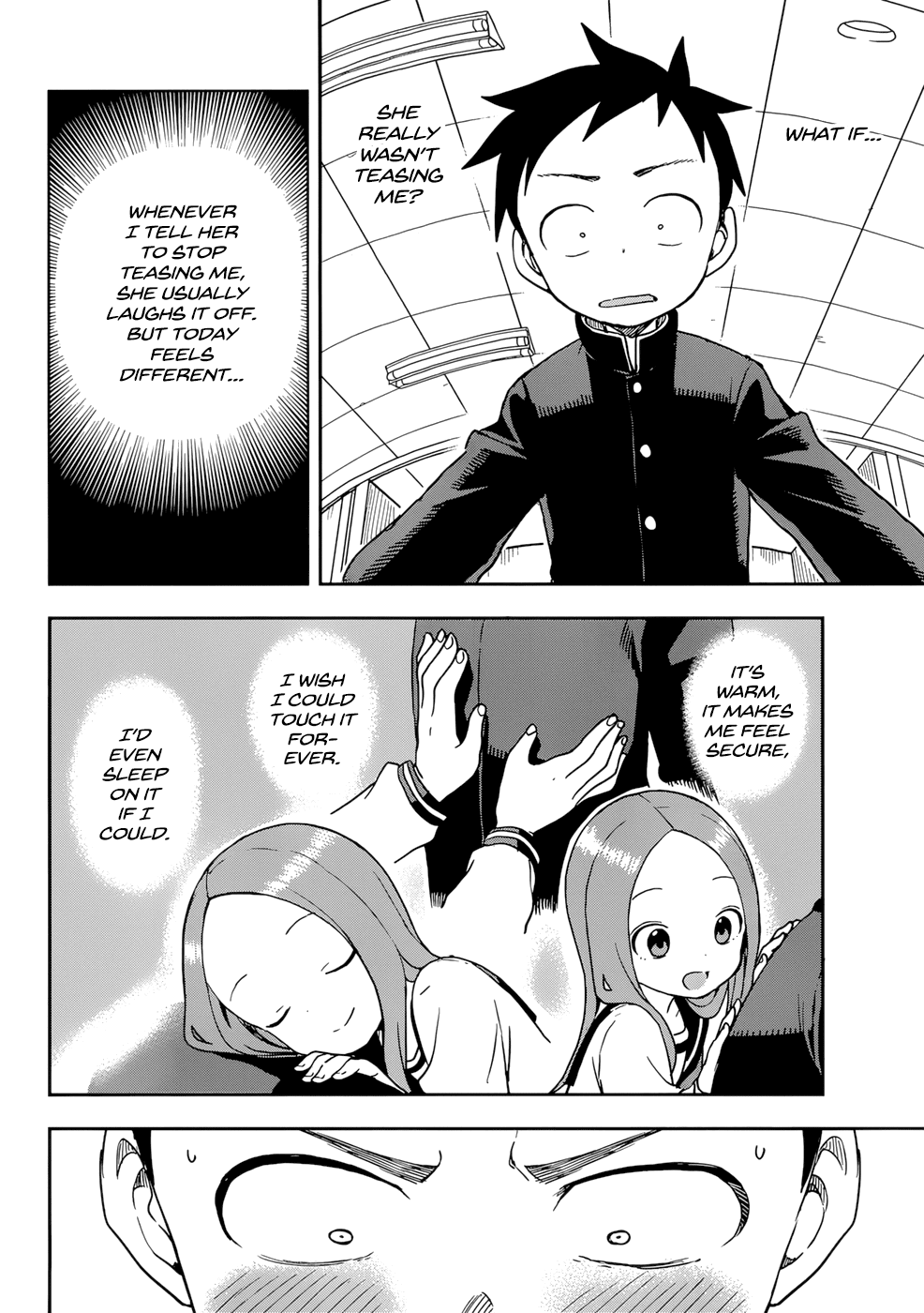 Karakai Jouzu No Takagi-San - Chapter 149: Guys' Backs