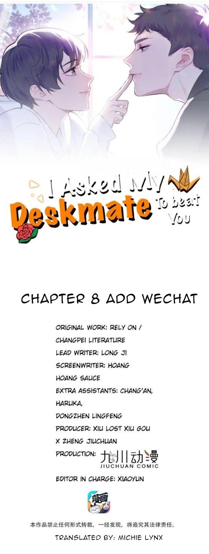 I Asked My Deskmate To Beat You - Chapter 8 : Add Wechat