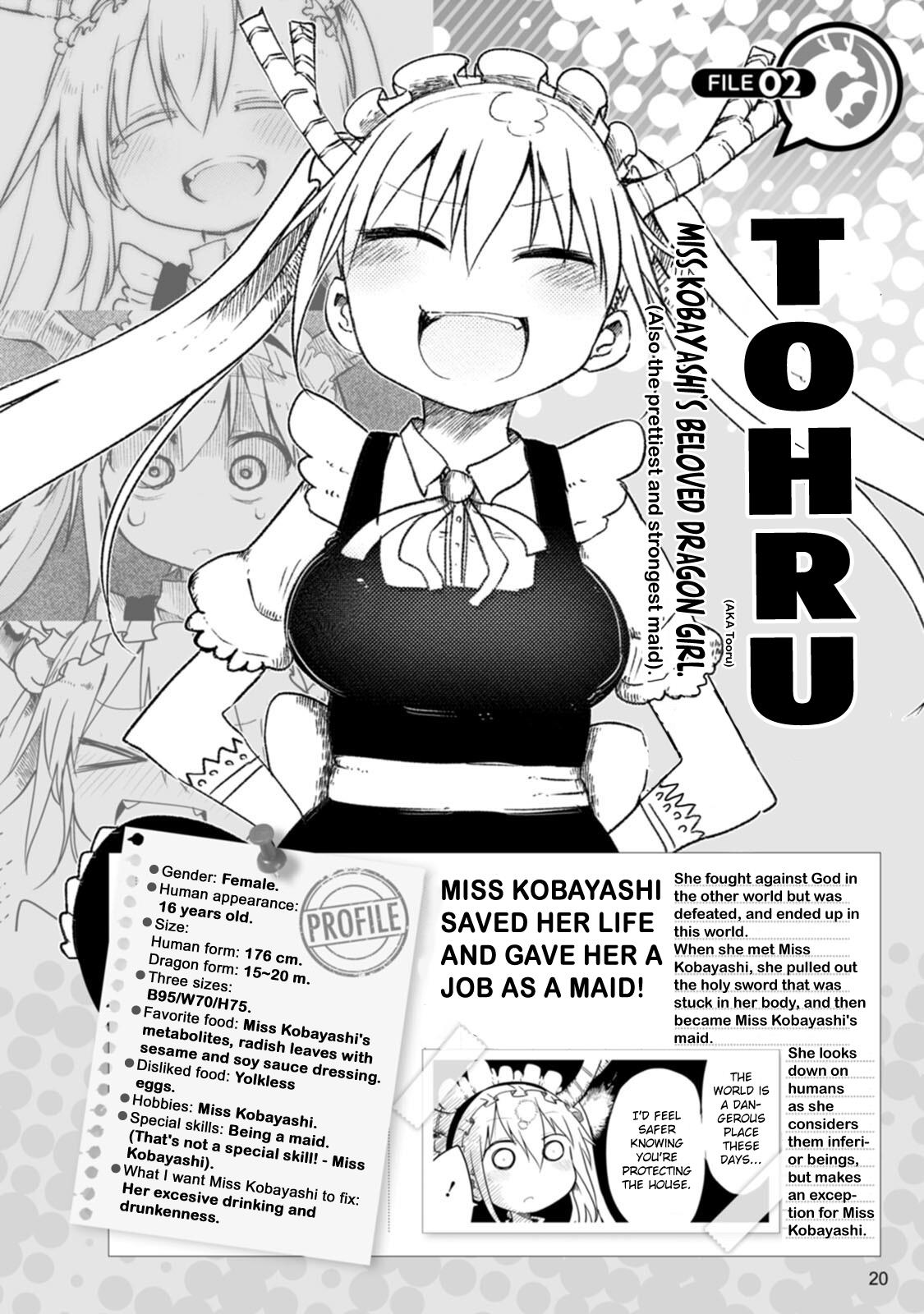 Kobayashi-San Chi No Maid Dragon Official Guidebook - Chapter 3: Tohru - Character Profile